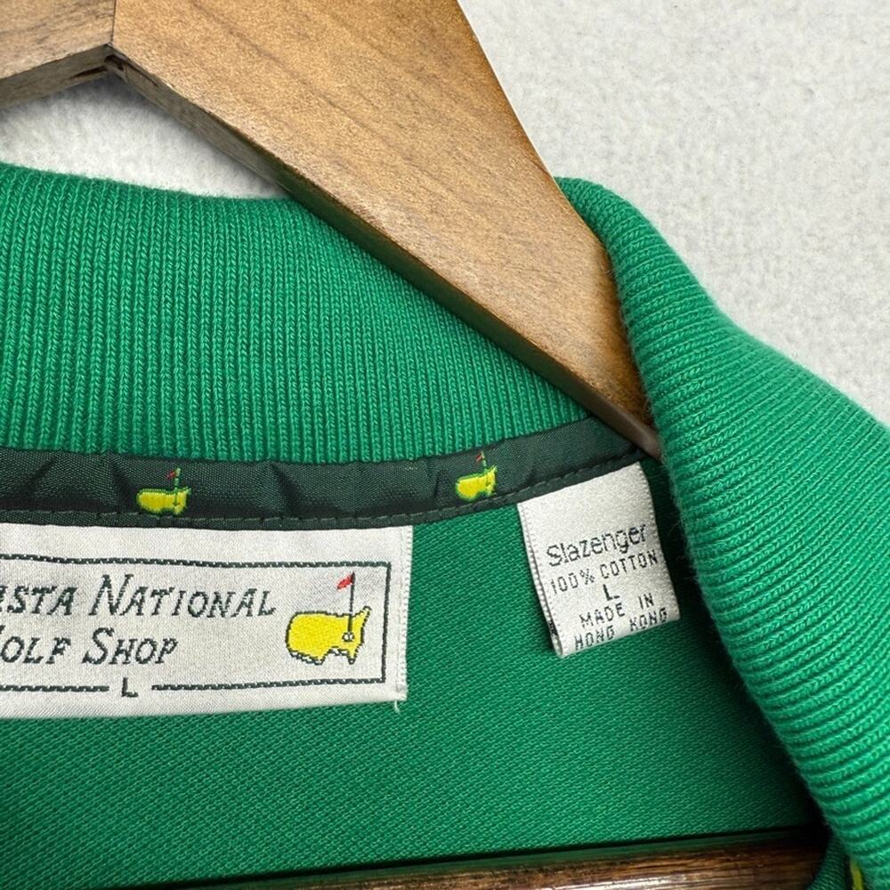 Vintage Masters Polo Shirt men's Large Green Augsta National Golf Shop CLEAN 90s - Picture 3 of 6